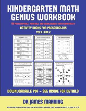 Activity Books for Preschoolers (Kindergarten Math Genius) de James Manning