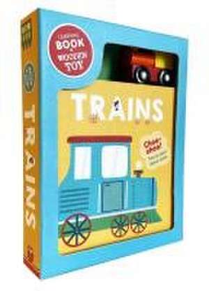 Trains: Book & Wooden Toy Set [With Wodden Toy] de Igloobooks