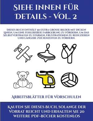 Arbeitsblätter für Vorschulen (Siehe innen für Details - Vol. 2) de Jessica Windham