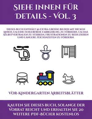 Vor-Kindergarten Arbeitsblätter (Siehe innen für Details - Vol. 3) de Jessica Windham