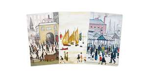 L.S. Lowry Set of 3 Mini Notebooks de Flame Tree Studio