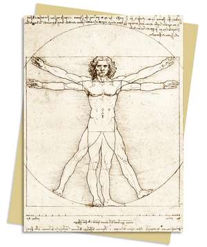 Leonardo da Vinci: Vitruvian Man Greeting Card Pack: Pack of 6 de Flame Tree Studio