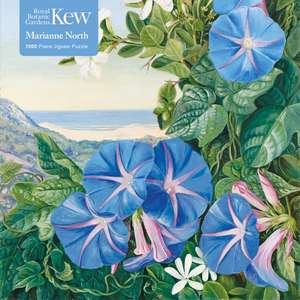 Adult Jigsaw Puzzle Kew: Marianne North: Amatungula and Blue Ipomoea, South Africa: 1000-Piece Jigsaw Puzzles de Flame Tree Studio