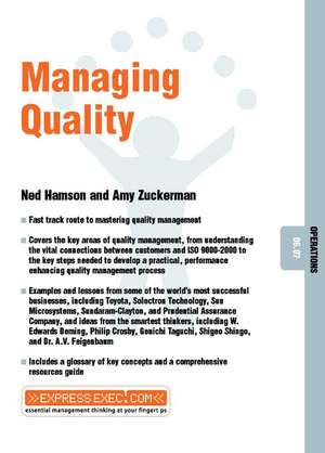 Managing Quality de Amy Zuckerman