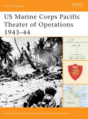 US Marine Corps Pacific Theater of Operations 1943 44 de Gordon L. Rottman