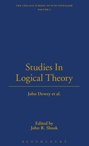 Studies in Logical Theory de John Dewey