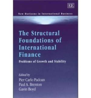 The Structural Foundations of International Fina – Problems of Growth and Stability de Pier Carlo Padoan