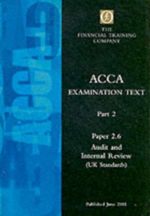 Acca Audit and Internal Review Paper 2.6 de ACCA