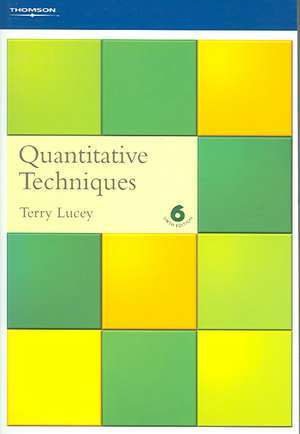 Quantitative Techniques de Terry Lucey