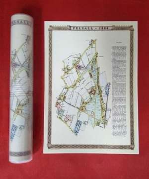 Pelsall village 1884 - Old Map supplied Rolled in a Clear Two Part Screw Presentation Tube - Print Size 45cm x 32cm de Mapseeker Publishing