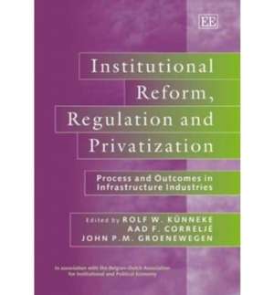 Institutional Reform, Regulation and Privatizati – Process and Outcomes in Infrastructure Industries de Rolf W. Künneke