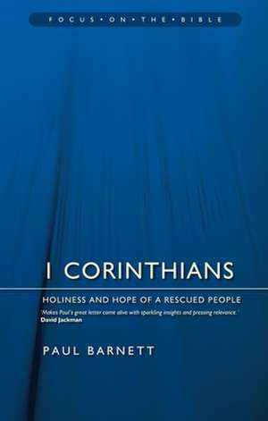 1 Corinthians: Holiness and Hope of a Rescued People de Paul Barnett