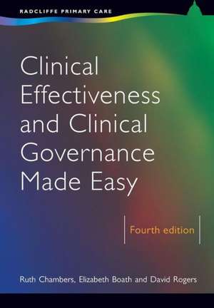 Clinical Effectiveness and Clinical Governance Made Easy de Ruth Chambers