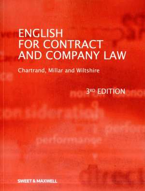 English for Contract & Company Law de Catherine Millar