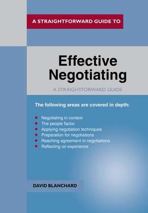 Effective Negotiating de David Blanchard