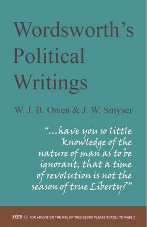 Wordsworth's Political Writings de W. J. B. Owen