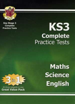 KS3 Complete Practice Tests - Maths, Science & English de Cgp Books