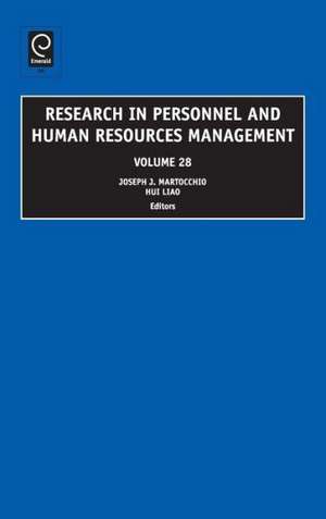 Research in Personnel and Human Resources Management de Joseph J. Martocchio