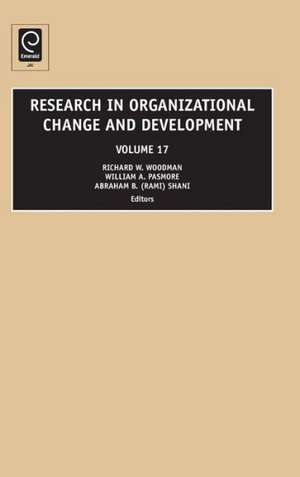 Research in Organizational Change and Development de Richard W. Woodman