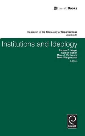 Institutions and Ideology de Peter Walgenbach