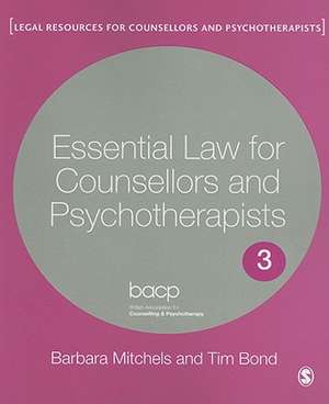 Essential Law for Counsellors and Psychotherapists de Barbara Mitchels