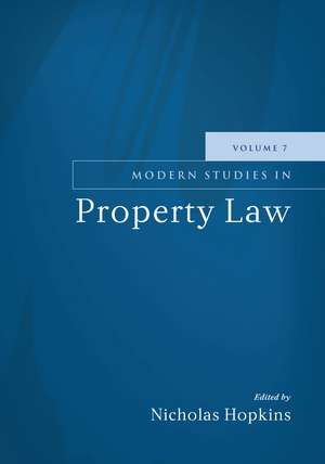 Modern Studies in Property Law - Volume 7 de Nicholas Hopkins