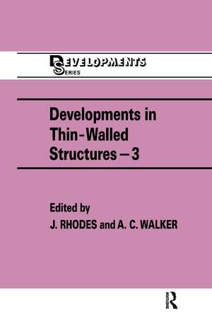 Developments in Thin-Walled Structures - 3 de J. Rhodes