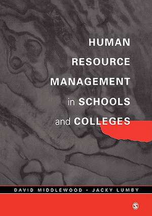 Human Resource Management in Schools and Colleges de David Middlewood