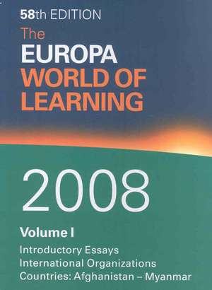 The Europa World of Learning 2008 de Europa Publications