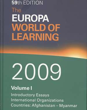 The Europa World of Learning 2009 de Europa Publications