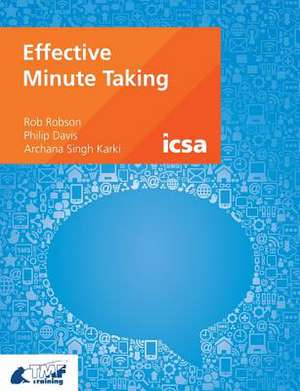 Effective Minute Taking de Rob Robson