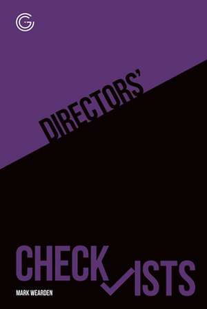 Directors' Checklists - Paperback de Mark Wearden