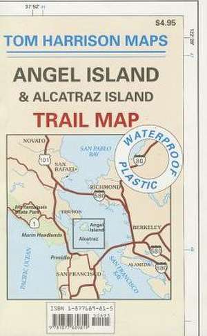 Angel Island & Alcatraz Island Trail Map de Tom Harrison