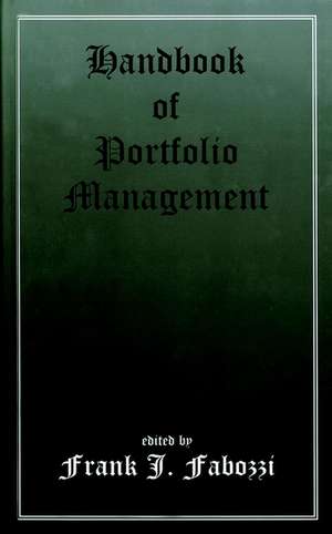 Handbook of Portfolio Management de FJ Fabozzi