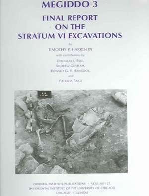 Megiddo 3: Final Report on the Stratum VI Excavations de Timothy P. Harrison