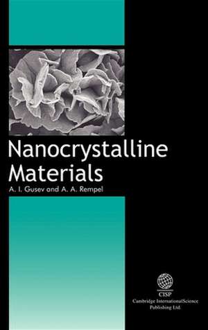 Nanocrystalline Materials de Alexandr Ivanovich Gusev