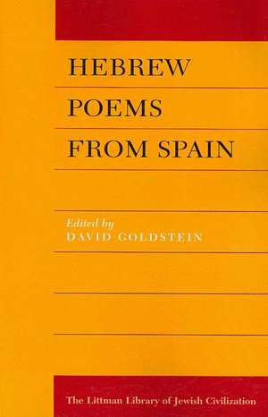 Hebrew Poems from Spain de Raymond Scheindlin