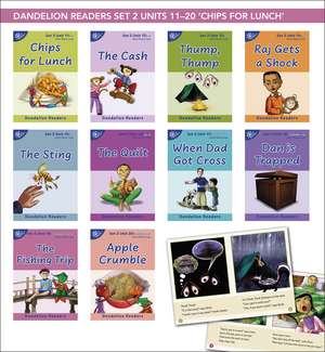 Phonic Books Dandelion Readers Set 2 Units 11-20 (Two-letter spellings sh, ch, th, ng, qu, wh, -ed, -ing, -le): Decodable books for beginner readers Two-letter spellings sh, ch, th, ng, qu, wh, -ed, -ing, le de Phonic Books