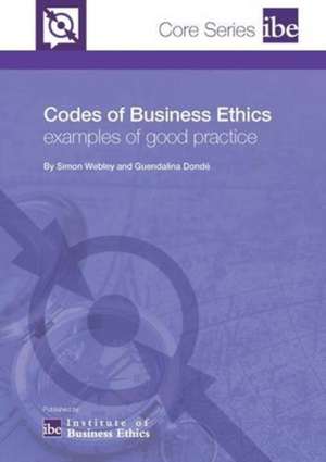 Codes of Business Ethics de Simon Webley