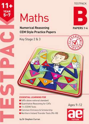 11+ Maths Year 5-7 Testpack B Papers 1-4 de Marcus Connolly