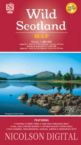 Nicolson Wild Scotland Tourist Map de Val Fry