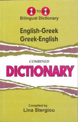 English-Greek & Greek-English One-to-One Dictionary (exam-suitable) de L. Stergiou