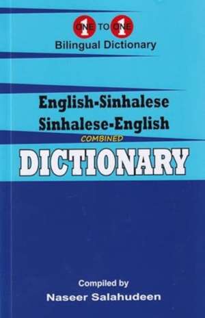 English-Sinhalese & Sinhalese-English One-to-One Dictionary de Naseer Salahudeen