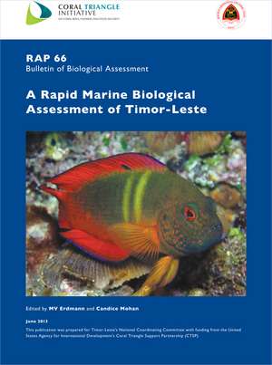 A Rapid Marine Biological Assessment of Timor-Leste: RAP Bulletin of Biological Assessment 66 de Mark V. Erdmann