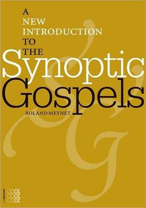 A New Introduction to the Synoptic Gospels de Roland Meynet