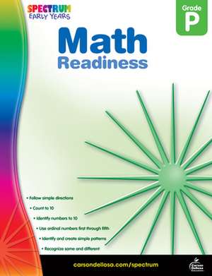 Math Readiness, Grade Pk de Spectrum