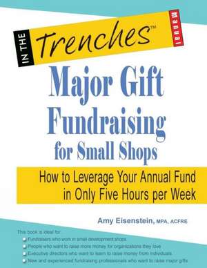 Major Gift Fundraising for Small Shops de Amy Eisenstein