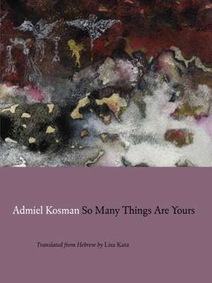 So Many Things are Yours de Admiel Kosman