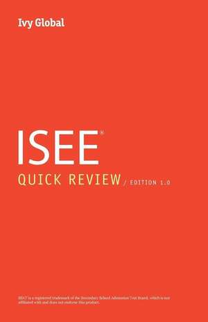 Ivy Global ISEE Quick Review de Ivy Global