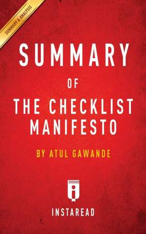 Summary of The Checklist Manifesto de Instaread Summaries